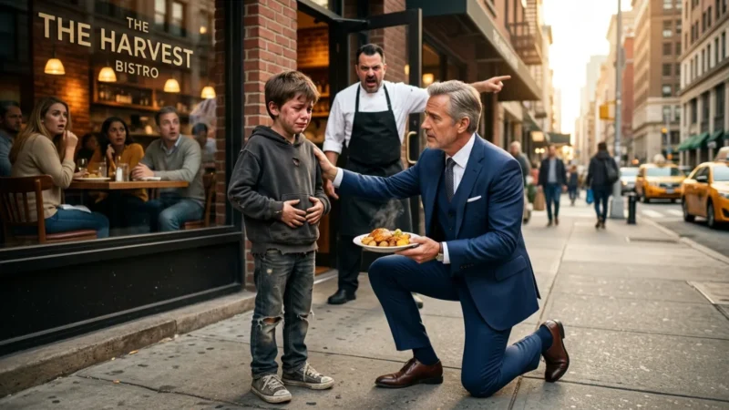 The Chef Slapped a Hungry Boy… Seconds Later, a Stranger Taught Him a Lesson He'd Never Forget