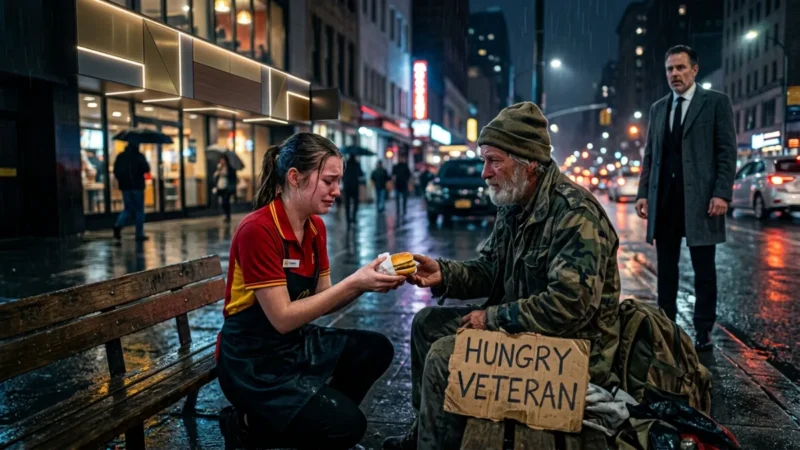She Gave Away Her Last Burger… The Man Watching Changed Her Life Forever