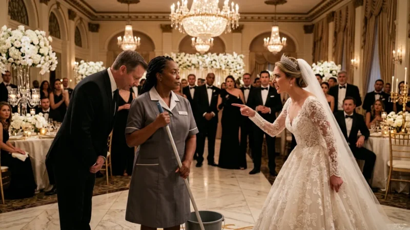 They Mocked the Ballroom Cleaner… Until One Name Changed the Entire Wedding