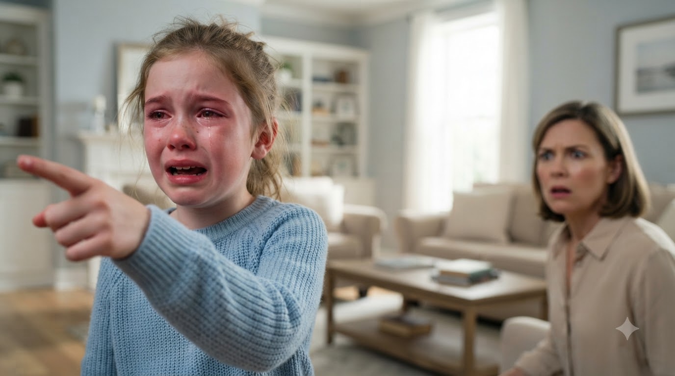 Little Girl Knocks Over Juice to Save Her Father